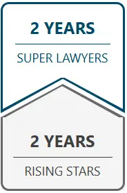 Badge showing 2 Years Super Lawyers and Rising Stars