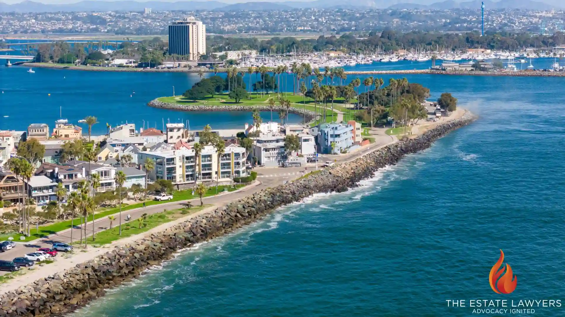 San Diego waterline, the city where The Estate Lawyers operates and offers probate and trust administration services