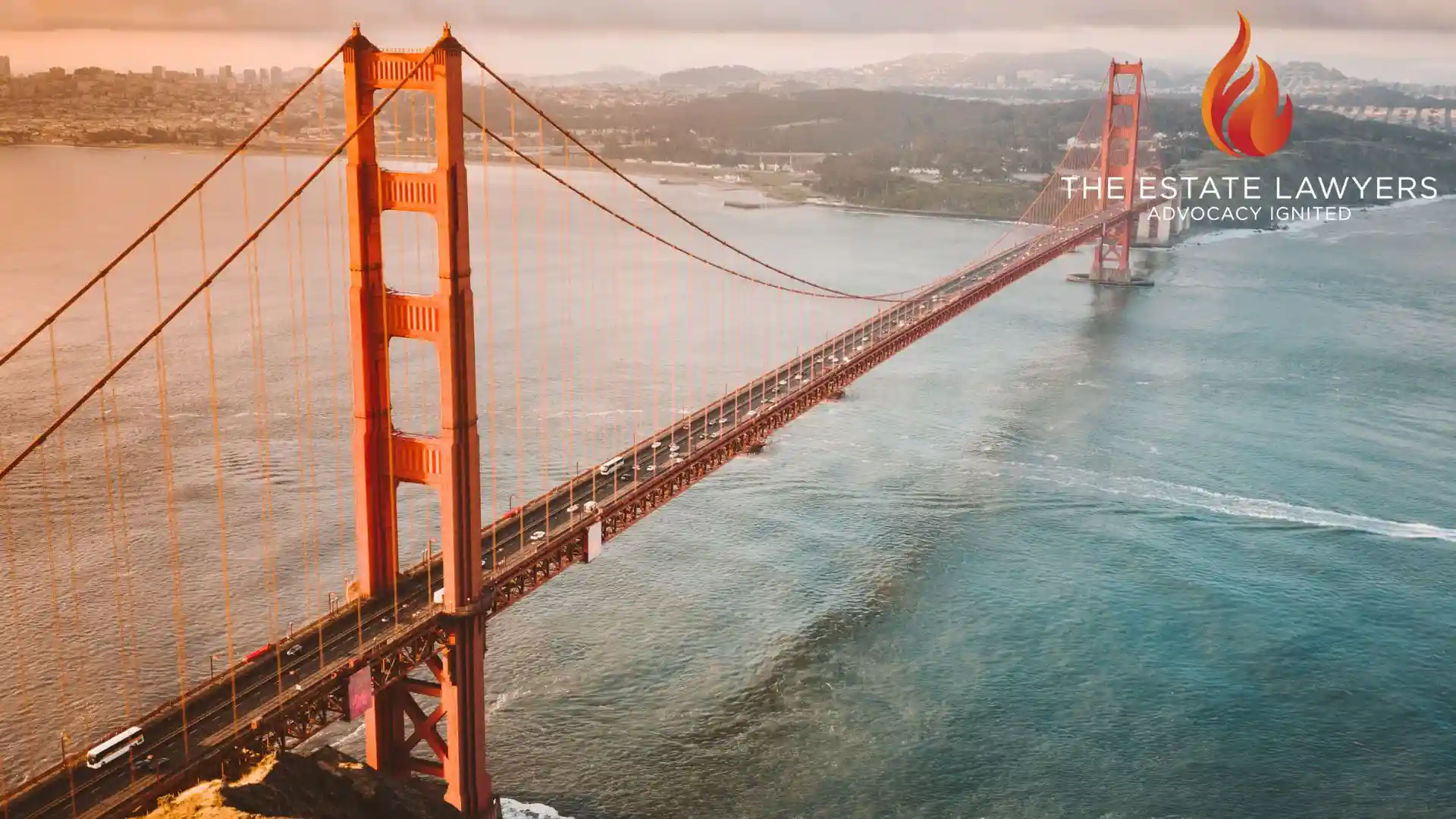 Image of the golden gate bridge in California, where a growing population encounters many inheritance disputes.