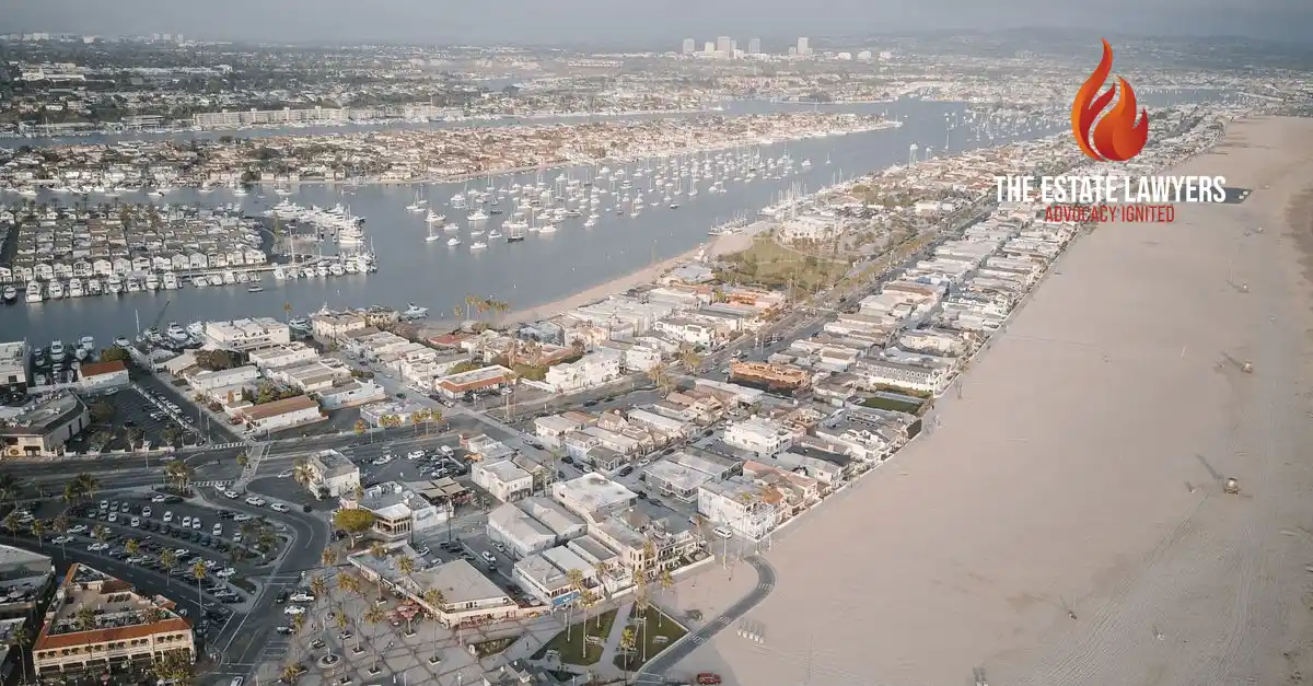 A view of Newport Beach, CA is shown, where residents seeking will contest attorney services can find local guidance.